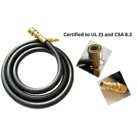 South Bend Components 3/8 Inch ID Fuel Gas Oil Hose with one Female Quick-connect and one Male connect Suitable for Rv Fuel systems (20 Feet)