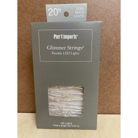 Pier 1 Imports NEW!!! 20 FT. LONG!!! PIER 1 IMPORTS GLIMMER STRINGS LED LIGHTS WHITE 120 LIGHTS
