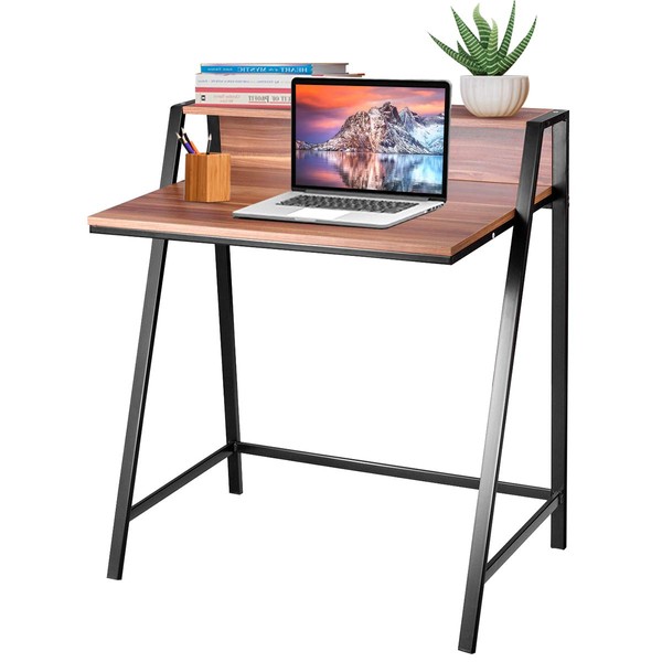 WATERJOY Game Table,2 Tier Workstation Desk Table Study Writing Table,Small