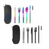 EcoVessel 6 Piece Stainless Steel Utensil Set, Over the Rainbow