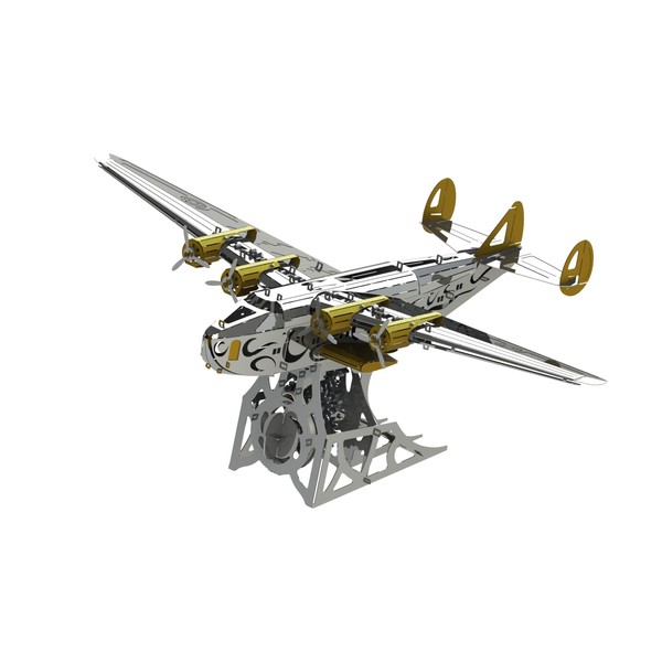 METAL-TIME SPLASHING DREAMER, 3D Metal Airplane Model Mechanical Building Kit,