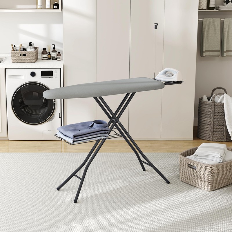 Yaheetech Ironing Board, Compact Iron Board with Cord Holder, Steam