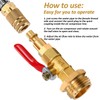 Hotop Brass Winterize Blowout Adapter with 1/4 Inch Quick Connect
