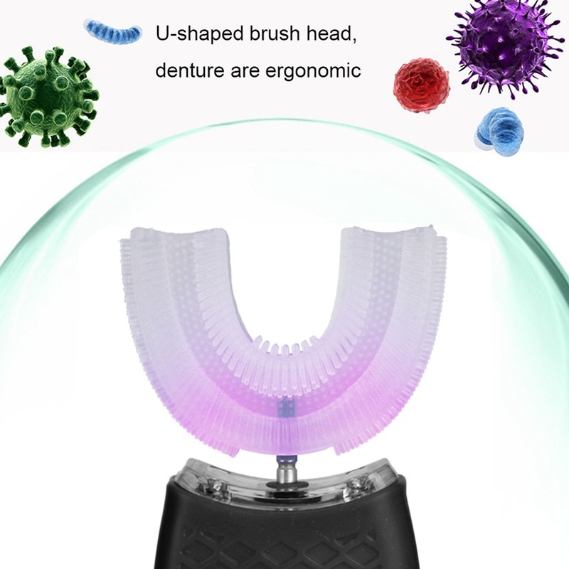 Household Ultrasonic Rechargeable Silicone U shaped Electric Toothbrush Teeth Whitening