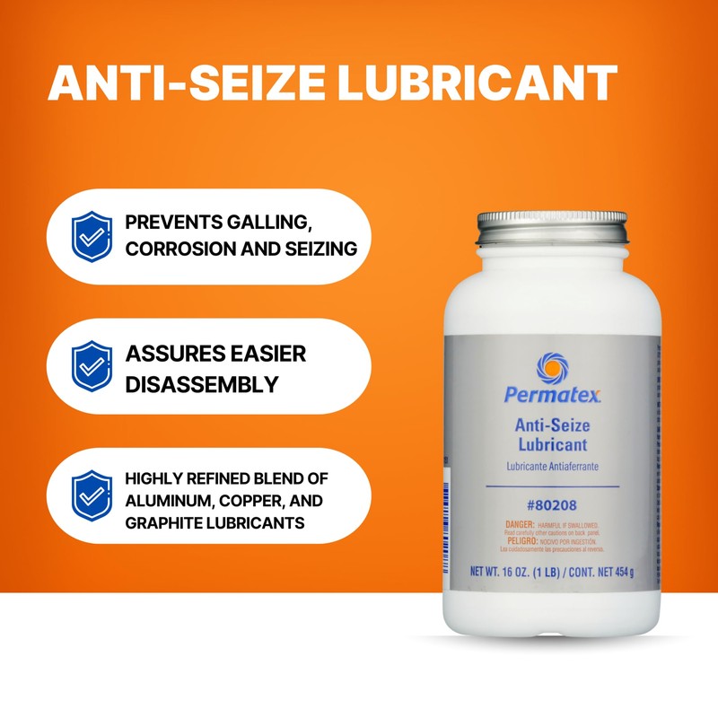 Permatex 80208 Anti-Seize Lubricant With Brush Top Bottle Prevents Galling,