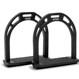 Black Aluminium Stirrups Aluminium Extra Light – 6 cm Tread