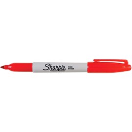 Sharpie Permanent Markers, Fine Point, Red Ink, Pack of 3 (30102)