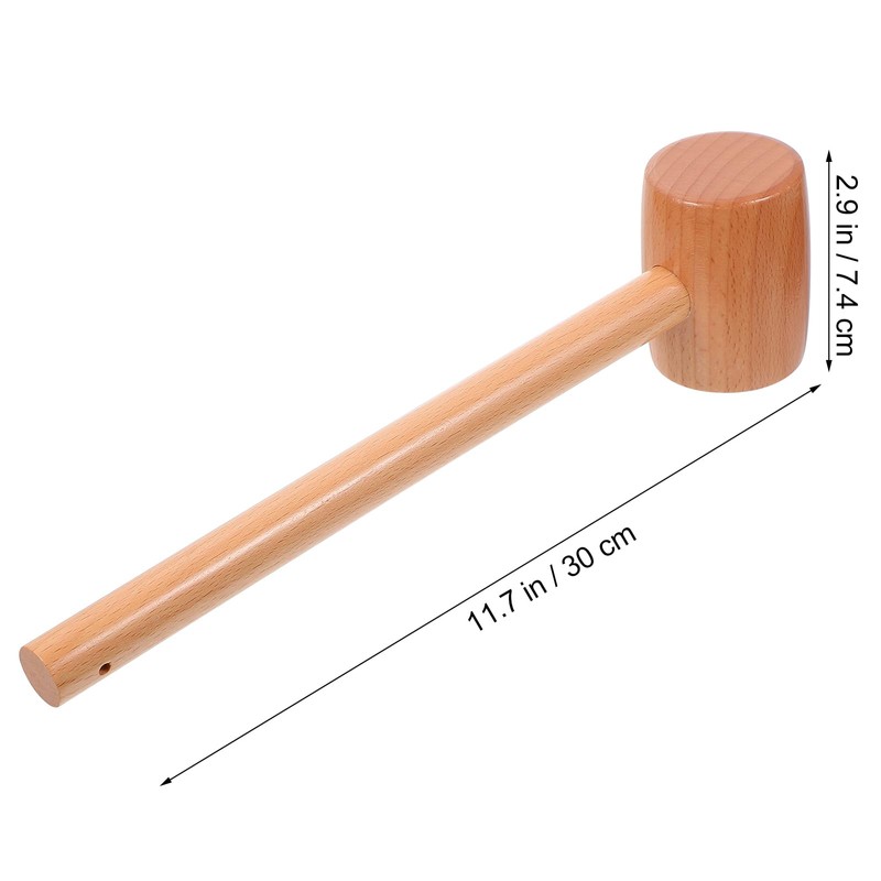 Luxshiny Meat Mallet Mini Wooden Hammer Mallet Pounding Meat Tenderizer