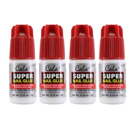 Cala Super Nail Glue Professional Salon Quality Quick and Strong Nail Liquid Adhesive (Pack of 4)