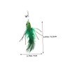 COLLBATH Cat Teaser Attachment 6pcs Cat Feather Replacement Cat Worm