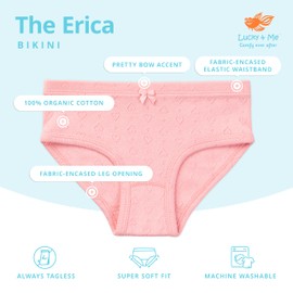 Lucky & Me Erica Girls GOTS Organic Cotton Bikinis (6-Pack) So Magical 4/5