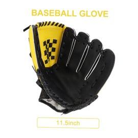 VICASKY Baseball Glove PU Softball Mitt Durable Protective Sports Glove for Adults and Youth Yellow Black Comfortable and Environmentally Friendly Design