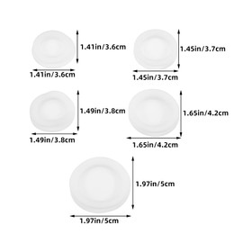 VILLCASE 10pcs Piggy Bank Stopper Replacement, Rubber Saving Box Sealing Plug, Round Piggy Bank Stopper Cover for Money Saving Box, White