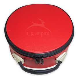 UK EMPIRE GROUP Premium Masonic Crown Cap Case Leather – Freemason Hat Storage Carrying Box, Blue (Plain) Red (Plain)
