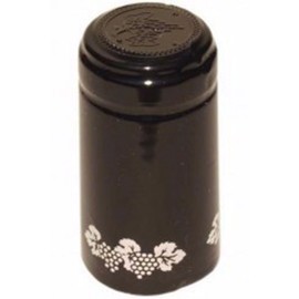 1 X Black Silver Grapes PVC Shrink Capsules 30 Per Bag