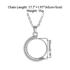 vmcoatdu Brazil National Flag Double Sided Rotation Necklace Gift Men Women Stainless Steel Glass Necklace (Brazil)