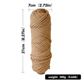 PUGPAW 4MM Natural Jute Twine String — 120Ft Brown Durable Jute Rope, Used for Hand Crochet, Climbing Plant, Gardening Flowers, Home Decorations, Art Crafts Gift Packaging, Weddings, Christmas