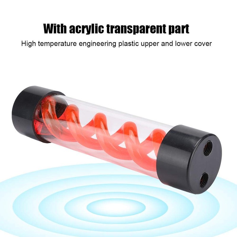 Water Cooling Tank, G1/4 Threaded Cylindrical Cooler Tank, Helix 200MM