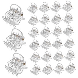 FRCOLOR 36 Pcs Mini Pearlescent Jaw Clips Durable Hair Claws for Women Non Slip Hair Accessories for Daily Styling Decoration Transparent Small Claw Clips