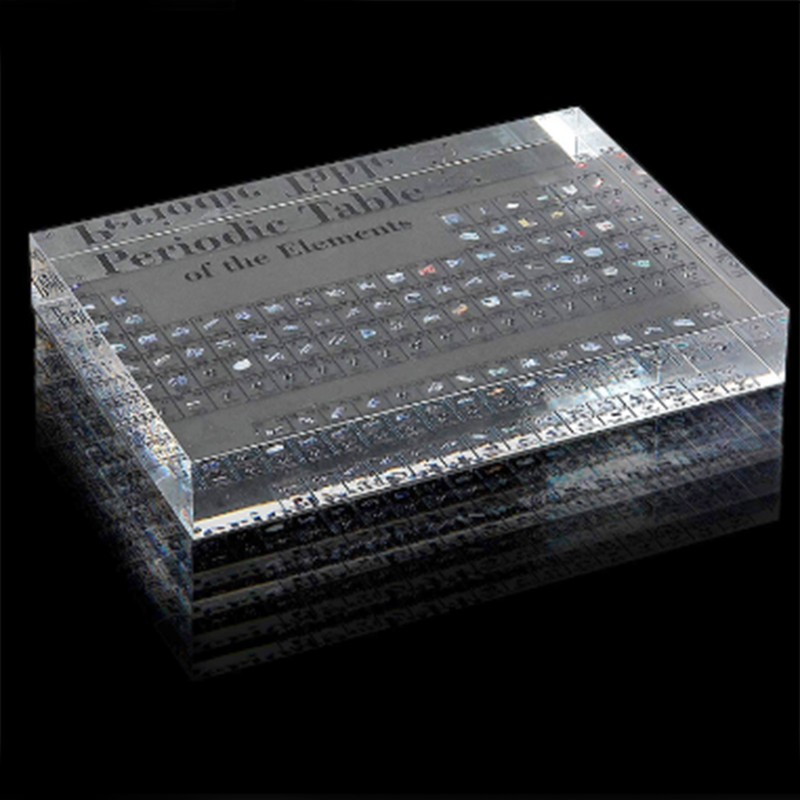 Acrylic Periodic Table Display with 85 Elements Inside Teaching Chemical