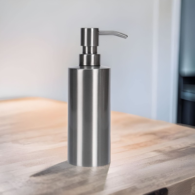MIJOMA Stainless Steel Soap Dispenser, Dispenser for Liquid Soap, 350