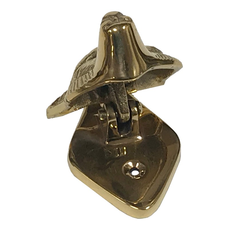 Schooner Bay Co. 2.5" Solid Textured Polished Brass Fox Head