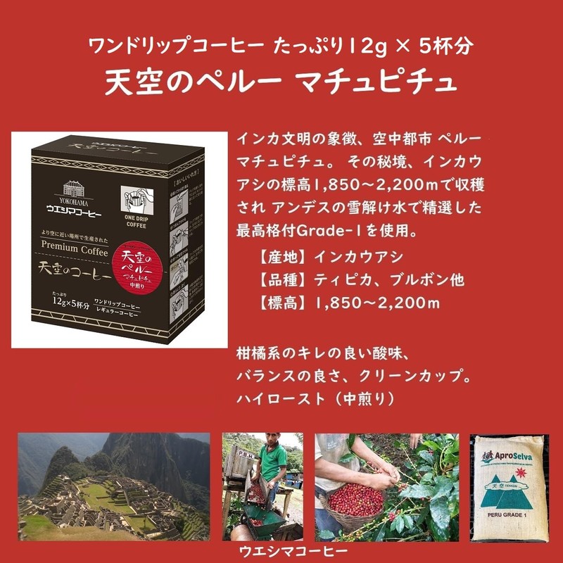 Ueshima Coffee One Drip Coffee, Peru in the Sky (0.4