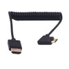 Kework 4ft HDMI 4K Coiled Cable, 90 Degree Right Angle