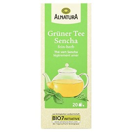 Alnatura Organic Green Tea Sencha, 20 Bags, Pack of 8
