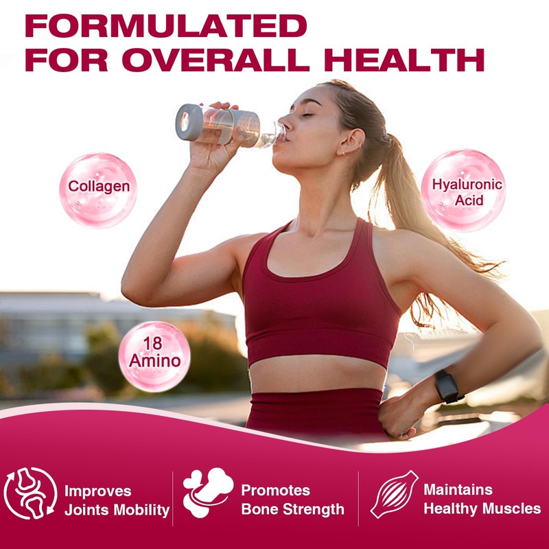Multi Collagen Peptides Powder with Probiotics - Type I II