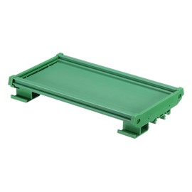 sourcing map DIN rail support for PCB housing bracket, 240 mm x 72 mm, green