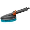 Gardena Cleansystem Hand-Held Brush M hard: Scrubber with hose connection,