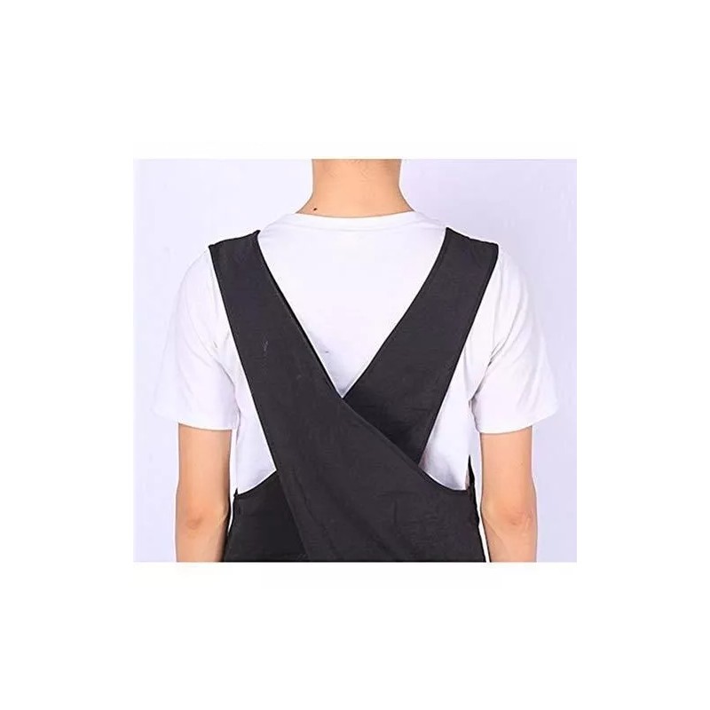 Lurrose Delantal Barbero Profesional Waterproof Salon (negro)