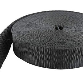 ggm 10 m Polypropylene Webbing Strap 1.4 mm Thick Black UV 30 mm