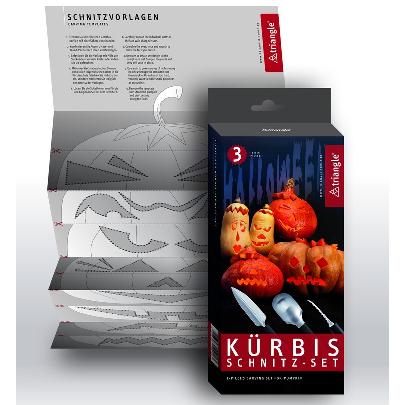 Triangle 90 835 03 02 Pumpkin Decorating Set 3 Pieces