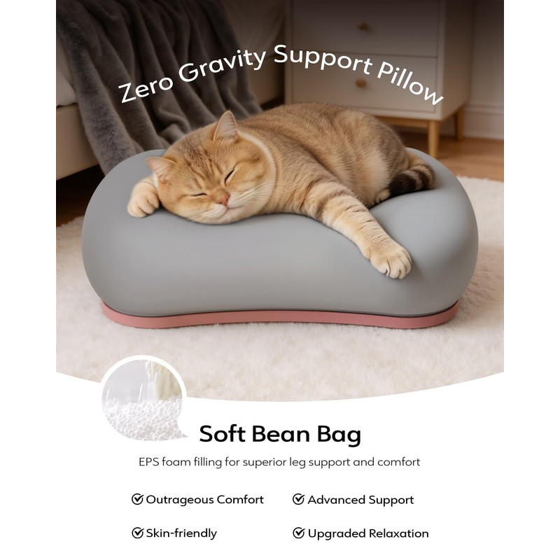2-in-1 Lap Desk & Kindle Pillow Stand with Beanbag