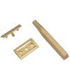 Yaqi Aluminum Matte Gold Bar Three Piece Double Edge Safety