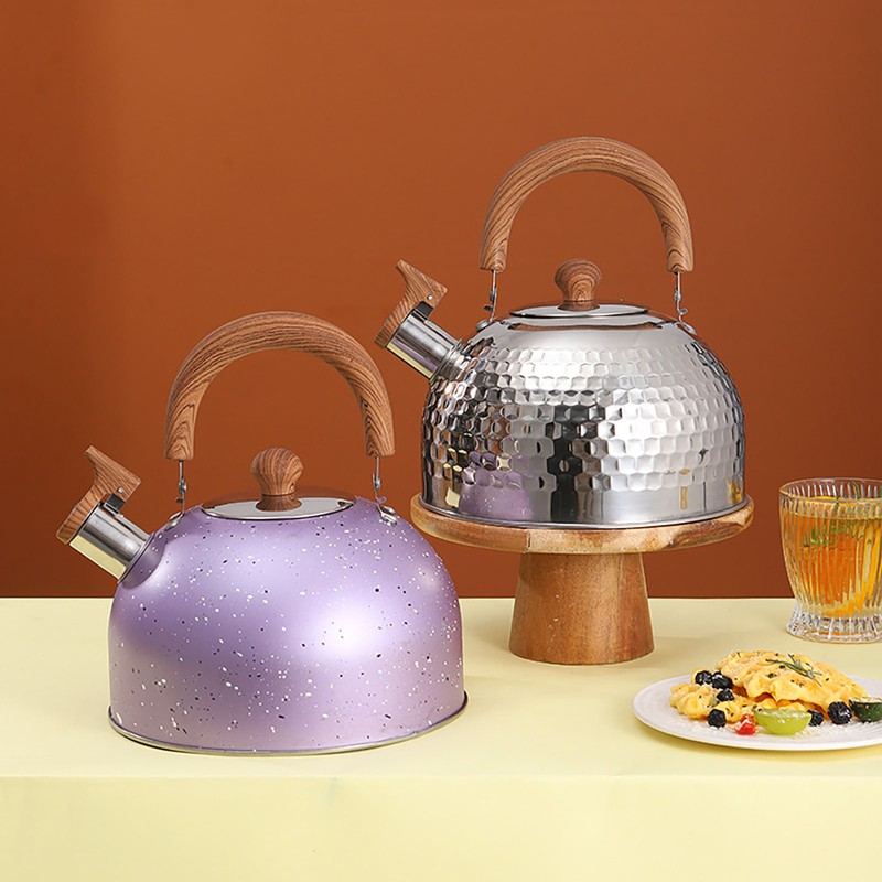 Water Kettle Stainless Steel Whistle Water Kettle Large Capacity Flat