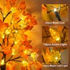 2 Pack 24 Inch Prelit Fall Maple Tree Decorations with