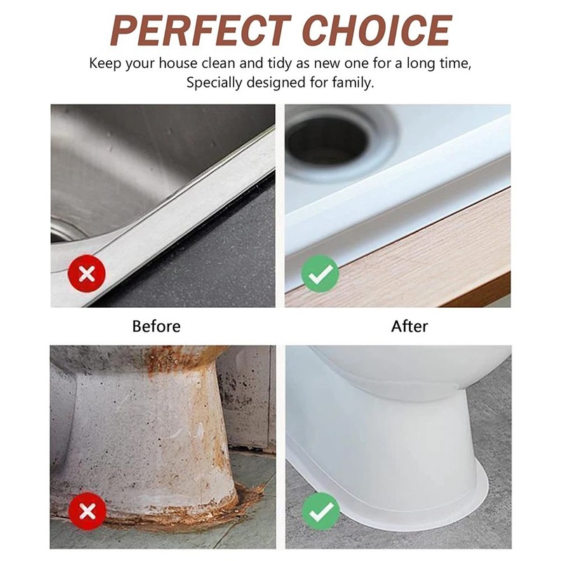 PureLiving Bath Caulk Tape – Soundproof Weather Strip Draught Excluder,
