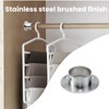 Antrader 4-Pack Stainless Steel Closet Rod Flange 2-Inch Dia. Heavy