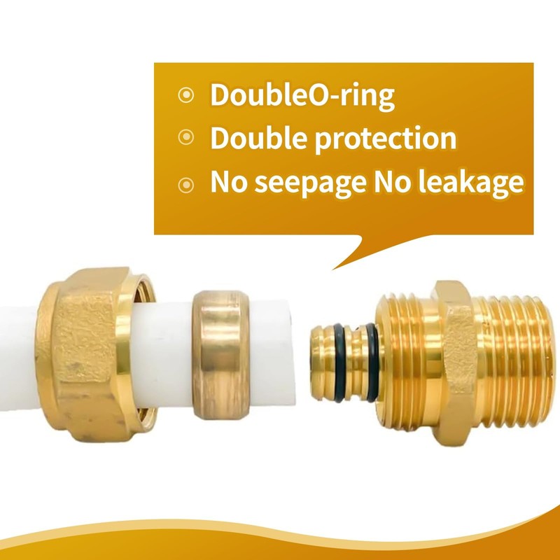 Wjelet Compression Fitting 20 mm x 1/2 Inch Male Thread