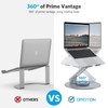 OMOTON Adjustable Laptop Stand with 360 Rotating Base, Ergonomic Laptop