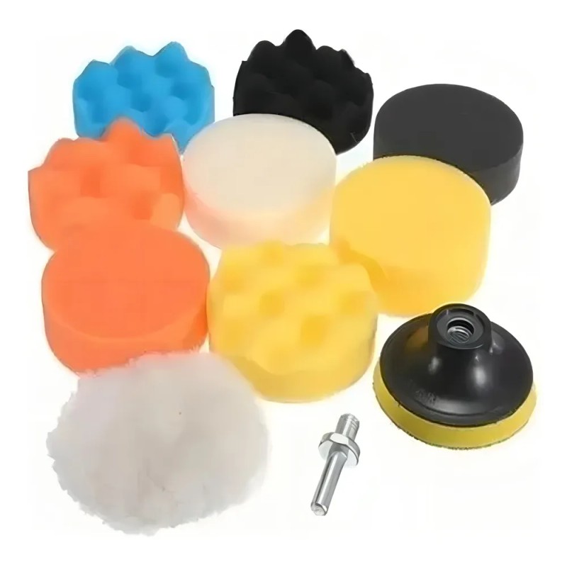 Set 11 Almohadillas Pulidoras de Esponja y Lana BEILISISHOP con