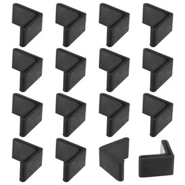 M METERXITY 16-Pack L-Shape Angle Iron Caps, 40 x 40mm Rubber Anti Slip Leg Cover for Shelves/Table, Furniture Leg Cover Floor Protectors Angle Iron Foot Pads
