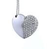 WooTeck 64GB Crystal Loving Heart Jewelry USB Flash Drive Memory