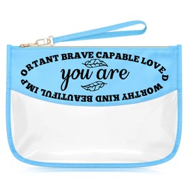 Inspirational Quotes for Women Makeup Bag Organizer Travel Friendship Positive Gifts for Friend BFF Sister Cosmetic Toiletry Bag Funny Motivational Gifts for Coworkers Colleague Birthday Present