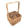 Flaschenkorb, Water Hyacinth Bottle Carrier for 4 Bottles