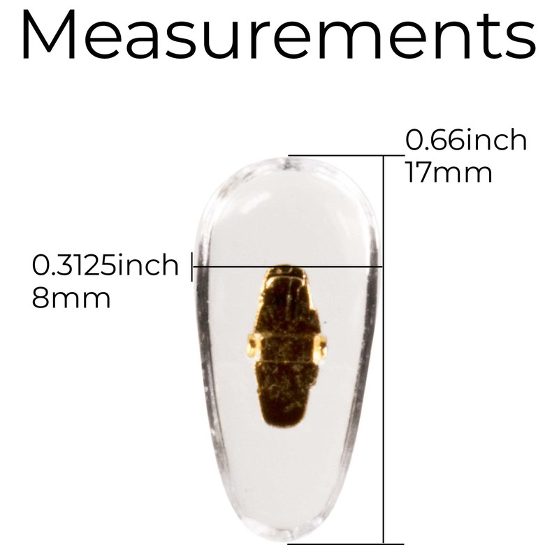 GMS Optical 17mm PVC Clip-on Replacement Nose Pads for Sunglasses
