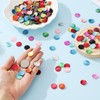 uxcell 150Pcs 15mm Flat Round Shell Coin Beads, Colorful Drop